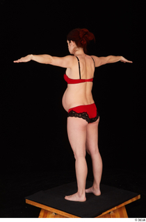 Charity 2 red bra red panties standing t poses underwear…